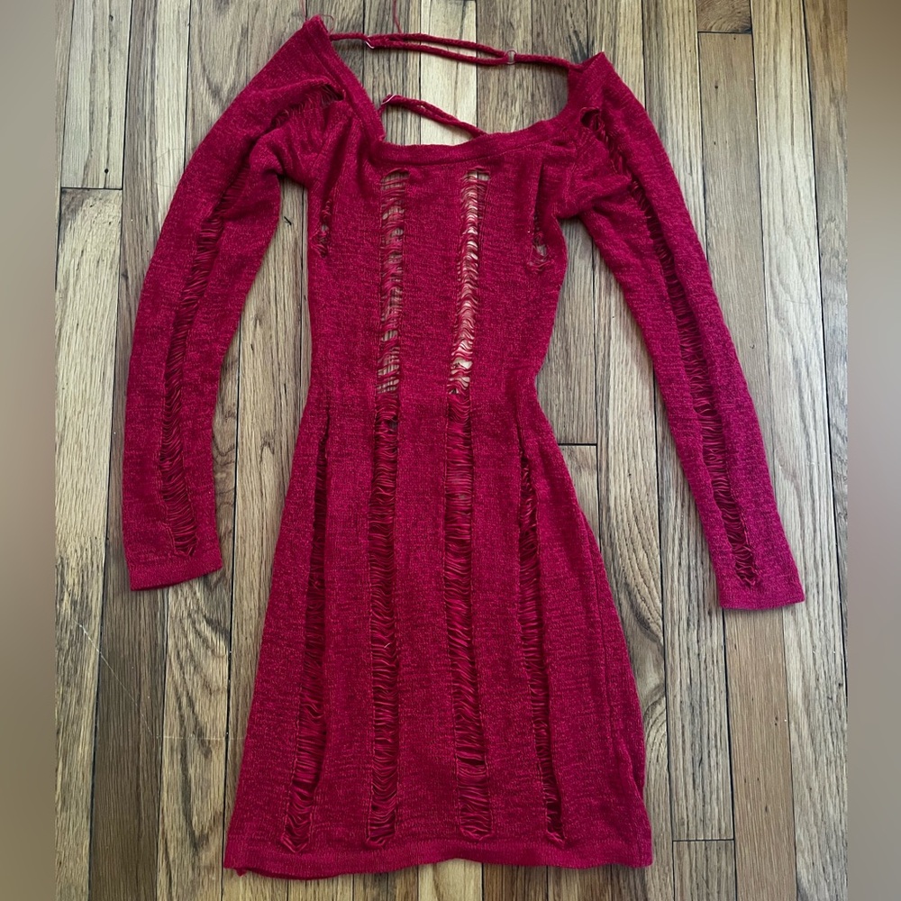 Red Knit Dress